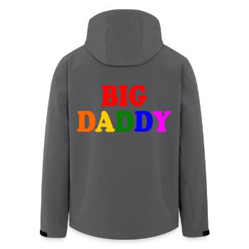 Big daddy - Men’s Recycled Softshell Jacket by Stanley/Stella - black - Back - AI Model Male 185 light (185cm)