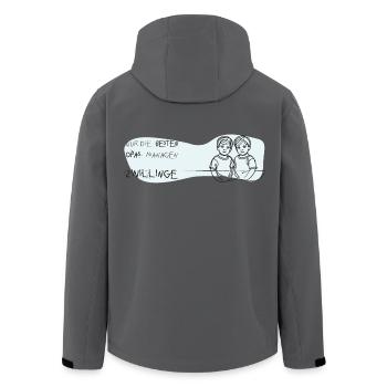 zwillinge opa geschenk bub twin boys - Recycelte Männer Softshell-Jacke von Stanley/Stella - Schwarz - Hinten - AI Model Male 185 light (185cm)