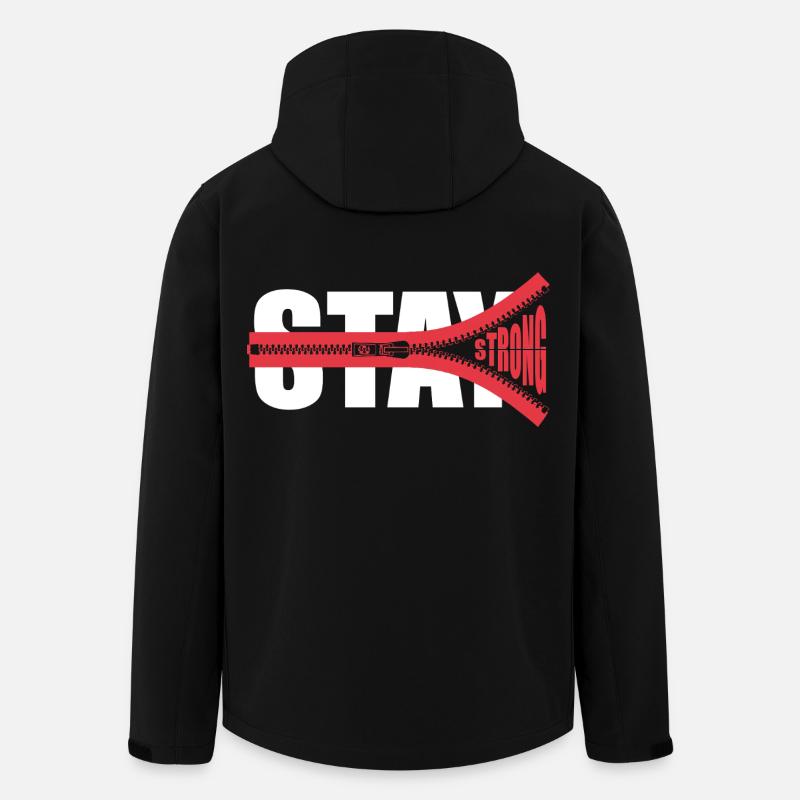 STAY STRONG - Encourage - Give strength - Men’s Recycled Softshell Jacket by Stanley/Stella - black