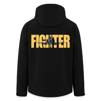 Fighter F-4 Phantom - Recycelte Männer Softshell-Jacke von Stanley/Stella - Schwarz - Hinten - AI Model Male 185 light (185cm)