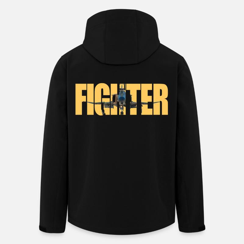 Fighter F-4 Phantom - Recycelte Männer Softshell-Jacke von Stanley/Stella - Schwarz