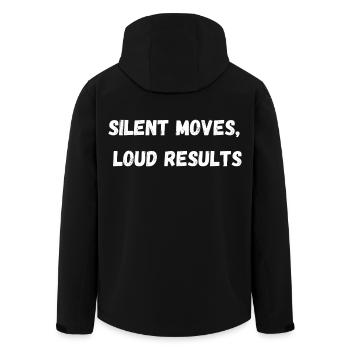 Mouvements silencieux, résultats bruyants l LateNightGrind - Veste softshell homme en polyester recyclé Stanley/Stella - noir - Dos - AI Model Male 185 light (185cm)