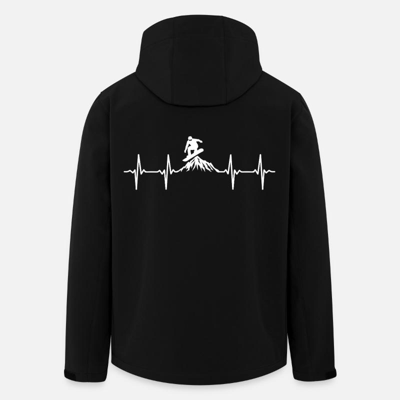 Snowboarder Herzschlag Snowboarding Snowboard  - Recycelte Männer Softshell-Jacke von Stanley/Stella - Schwarz