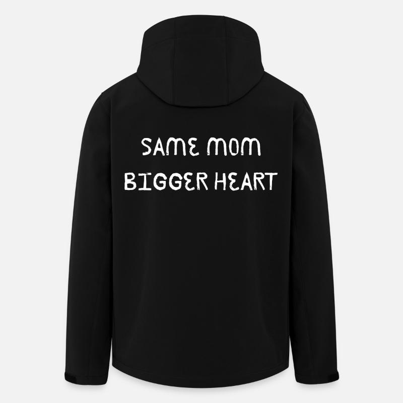 Same Mom Bigger Heart - Men’s Recycled Softshell Jacket by Stanley/Stella - black