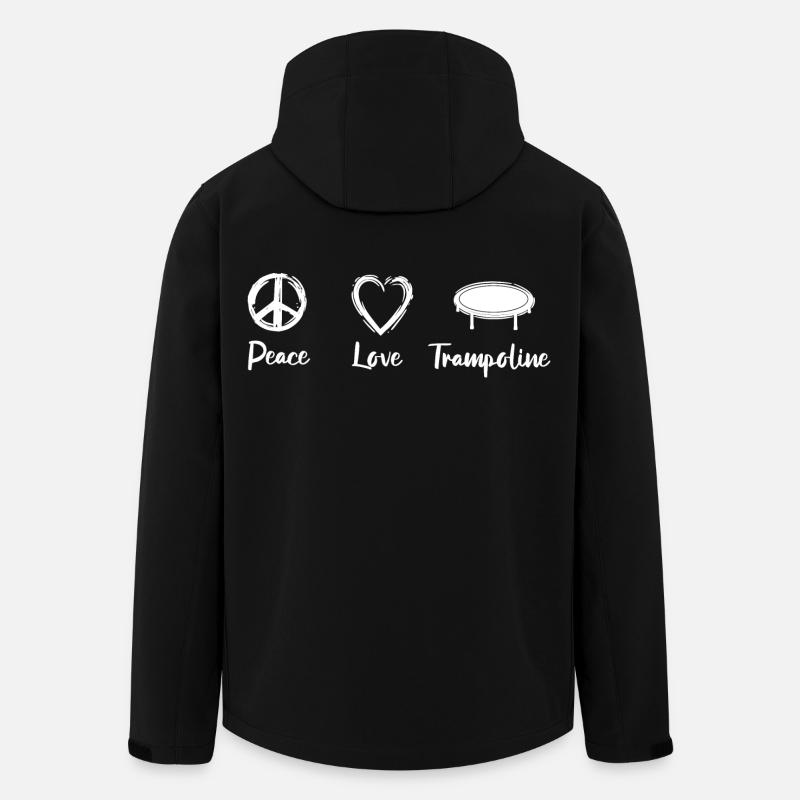 Peace Love Trampoline - Recycelte Männer Softshell-Jacke von Stanley/Stella - Schwarz