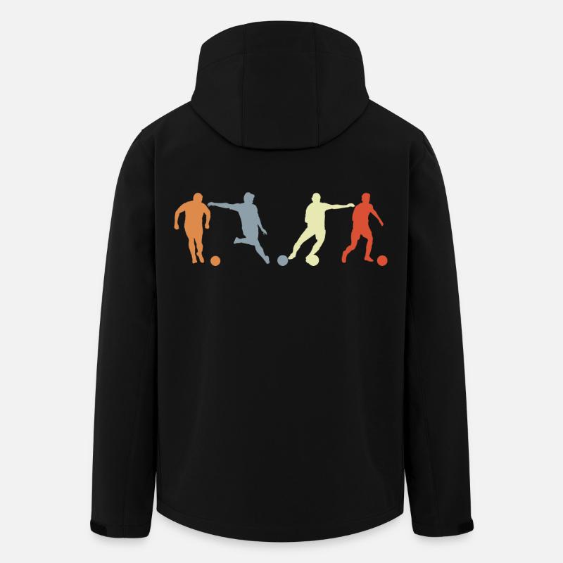 Soccer Player Drawing - Men’s Recycled Softshell Jacket by Stanley/Stella - black