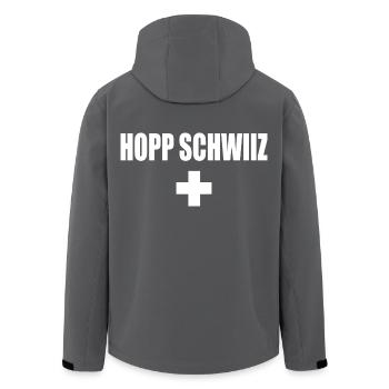 Hopp schwiiz - Veste softshell homme en polyester recyclé Stanley/Stella - noir - Dos - AI Model Male 185 light (185cm)