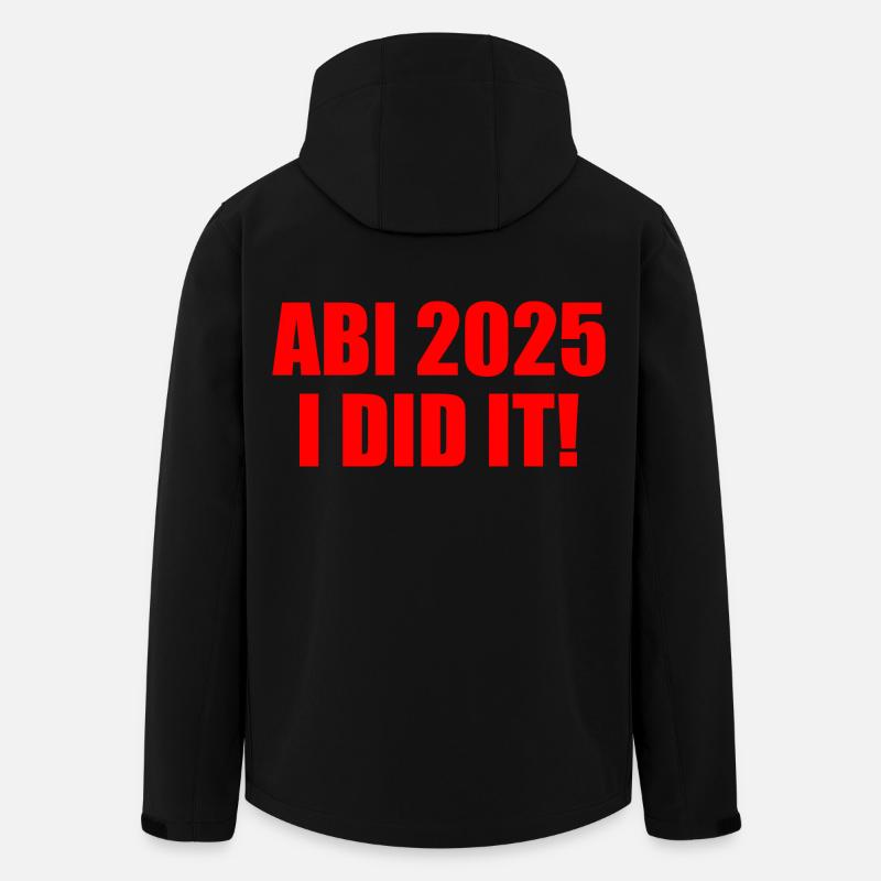 Abi 2025 i did it - Recycelte Männer Softshell-Jacke von Stanley/Stella - Schwarz