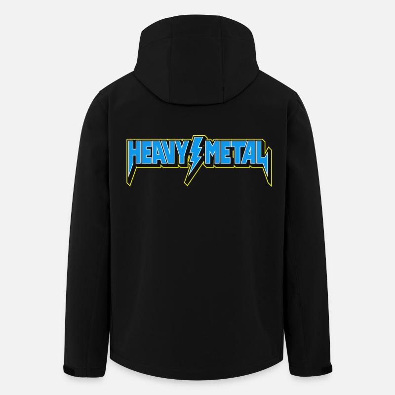 Blaues Heavy-Metal-Logo - Recycelte Männer Softshell-Jacke von Stanley/Stella - Schwarz