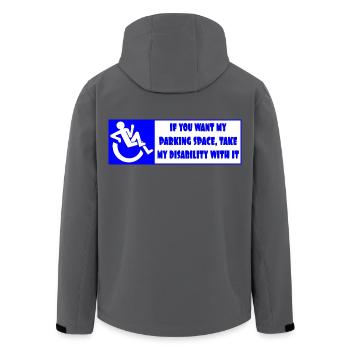 Wenn Sie meinen Parkplatz wollen, nehmen Sie meine Behinderung ! - Recycelte Männer Softshell-Jacke von Stanley/Stella - Schwarz - Hinten - AI Model Male 185 light (185cm)