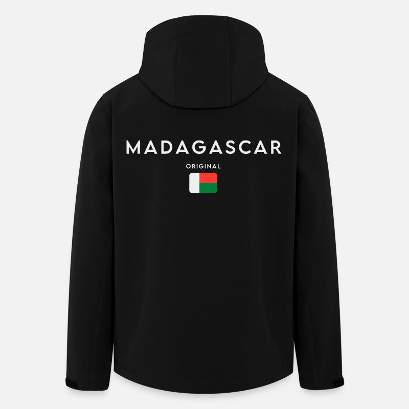Madagaskar Flagge, madagassischer Stolz - Recycelte Männer Softshell-Jacke von Stanley/Stella - Schwarz
