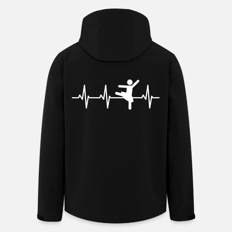 Ballet Dancer Cardiogram - Men’s Recycled Softshell Jacket by Stanley/Stella - black