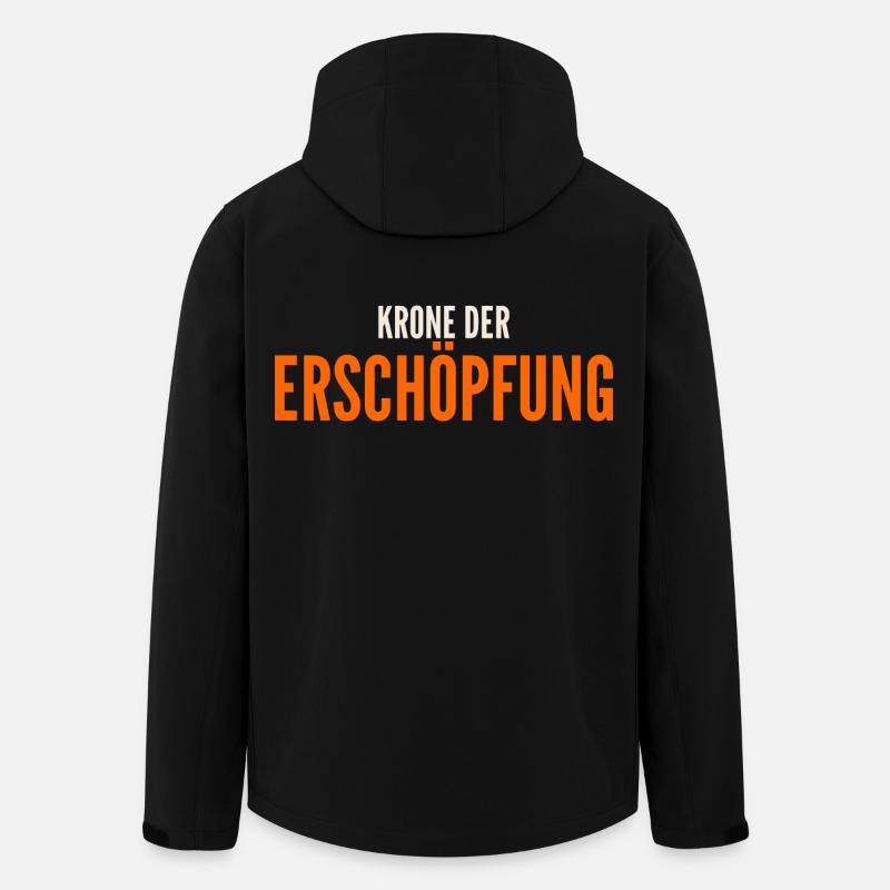 KRONE-DER_ERSCHOePFUNG - Recycelte Männer Softshell-Jacke von Stanley/Stella - Schwarz