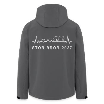 Ich Werde Großer Bruder 2027 Herzschlag Schwedisch - Recycelte Männer Softshell-Jacke von Stanley/Stella - Schwarz - Hinten - AI Model Male 185 light (185cm)