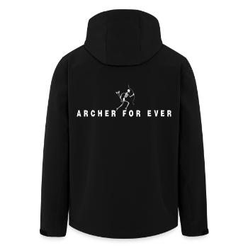 Chemise de tir à l’arc squelette Archer For Ever - Veste softshell homme en polyester recyclé Stanley/Stella - noir - Dos - AI Model Male 185 light (185cm)