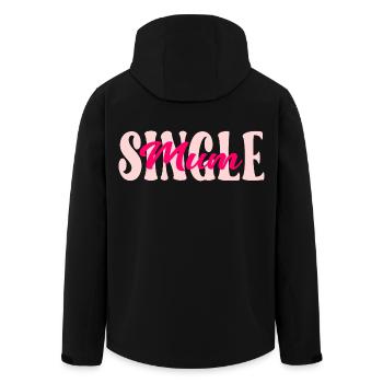 British Single Mum - Men’s Recycled Softshell Jacket by Stanley/Stella - black - Back - AI Model Male 185 light (185cm)