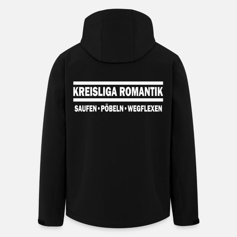 Kreisliga Romantik - Recycelte Männer Softshell-Jacke Discoverer von Stanley/Stella - Schwarz