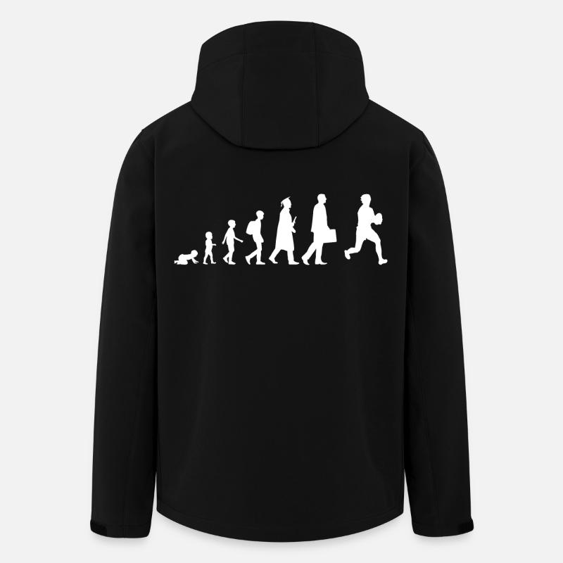 Évolution du rugby - Veste softshell homme en polyester recyclé Stanley/Stella - noir