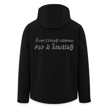tout se passe pour un vin de Riesling - Veste softshell homme en polyester recyclé Stanley/Stella - noir - Dos - AI Model Male 185 light (185cm)