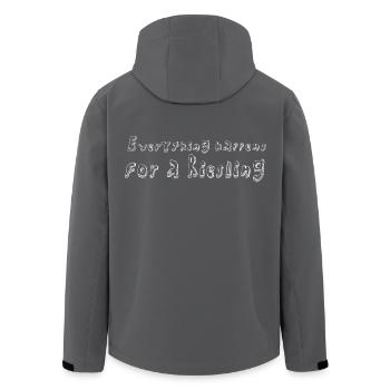 everything happens for a Riesling wine - Men’s Recycled Softshell Jacket by Stanley/Stella - anthracite - Back - AI Model Male 185 light (185cm)