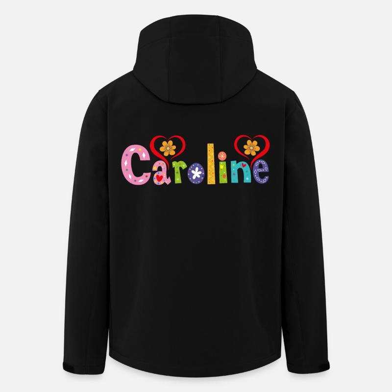 Personalized Caroline Name - Men’s Recycled Softshell Jacket by Stanley/Stella - black