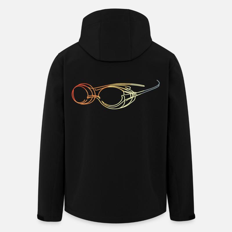 Lunettes de natation Dessin - Veste softshell homme en polyester recyclé Stanley/Stella - noir