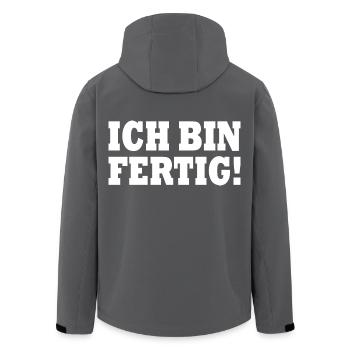 Ich bin fertig - Recycelte Männer Softshell-Jacke von Stanley/Stella - Schwarz - Hinten - AI Model Male 185 light (185cm)