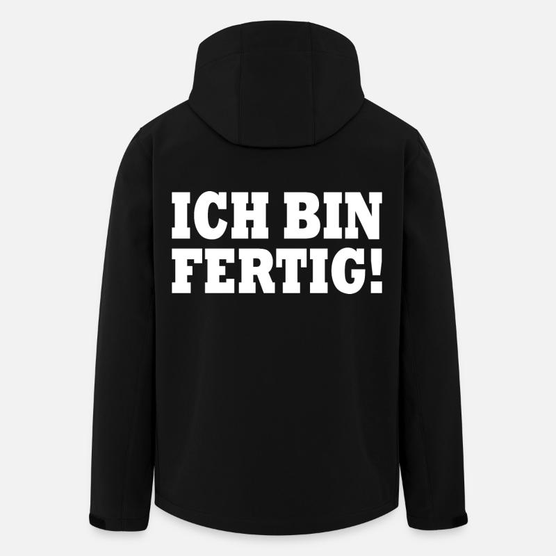 Ich bin fertig - Recycelte Männer Softshell-Jacke von Stanley/Stella - Schwarz