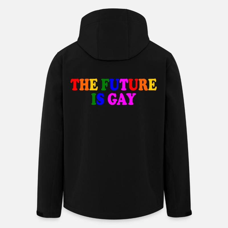 The future is gay - Veste softshell homme en polyester recyclé Stanley/Stella - noir