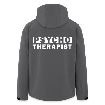 Psychothérapeute – Conception de la santé mentale - Veste softshell homme en polyester recyclé Stanley/Stella - noir - Dos - AI Model Male 185 light (185cm)