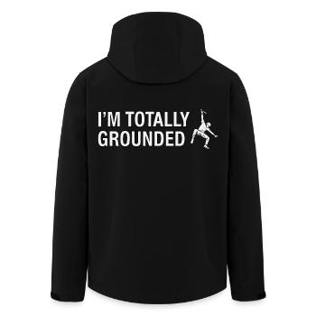 Totally Grounded Rock Climbing - Men’s Recycled Softshell Jacket by Stanley/Stella - black - Back - AI Model Male 185 light (185cm)