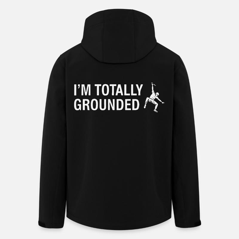 Totally Grounded Rock Climbing - Men’s Recycled Softshell Jacket by Stanley/Stella - black