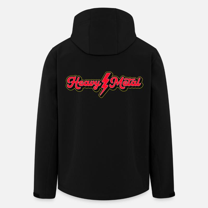Heavy Metal Lightning Bolt Script-Logo - Recycelte Männer Softshell-Jacke von Stanley/Stella - Schwarz