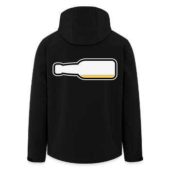Bouteille de bière vide (Symbole bière bière / 3C) - Veste softshell homme en polyester recyclé Stanley/Stella - noir - Dos - AI Model Male 185 light (185cm)