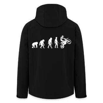 Entwicklung zum Motorradfahrer - Recycelte Männer Softshell-Jacke von Stanley/Stella - Schwarz - Hinten - AI Model Male 185 light (185cm)