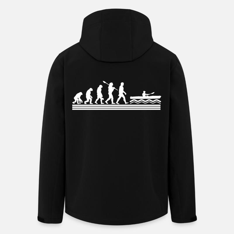 Évolution du kayak - Veste softshell homme en polyester recyclé Stanley/Stella - noir