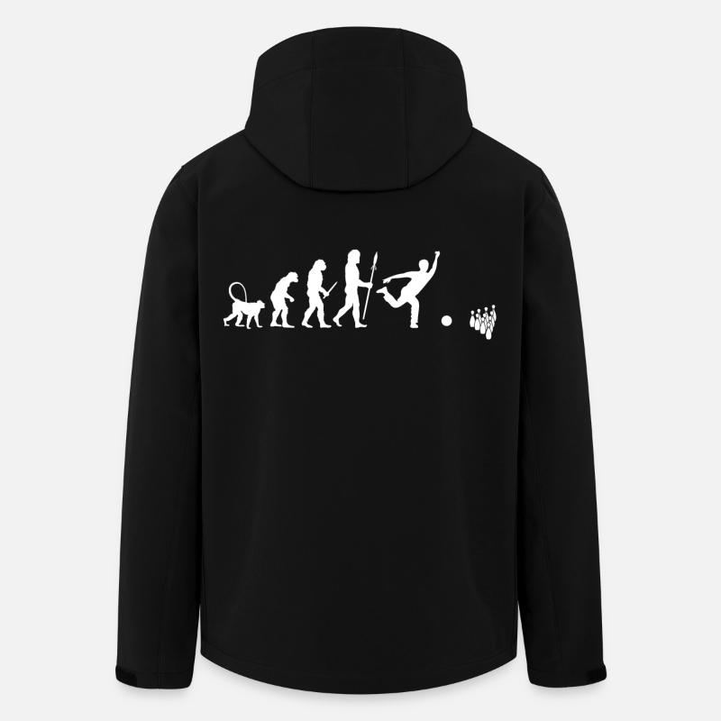 Évolution du bowling - Veste softshell homme en polyester recyclé Stanley/Stella - noir