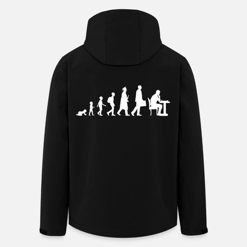 De l’enfant au joueur d’échecs - Veste softshell homme en polyester recyclé Stanley/Stella - noir