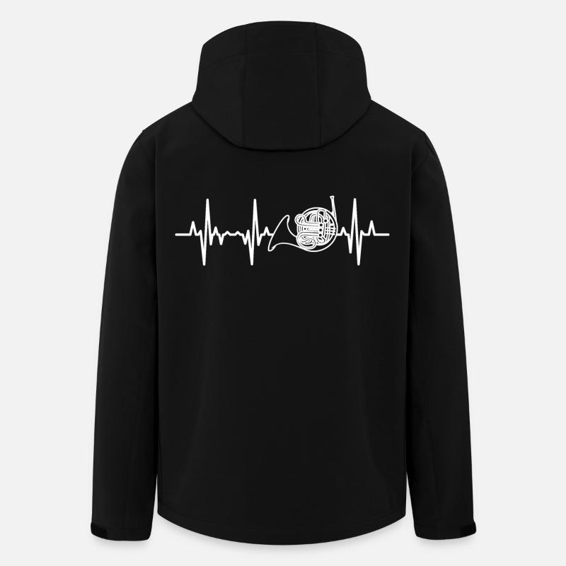 Waldhorn Herzklopfen - Recycelte Männer Softshell-Jacke von Stanley/Stella - Schwarz