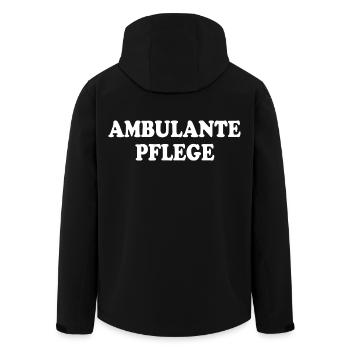 ambulante pflege - Recycelte Männer Softshell-Jacke von Stanley/Stella - Schwarz - Hinten - AI Model Male 185 light (185cm)