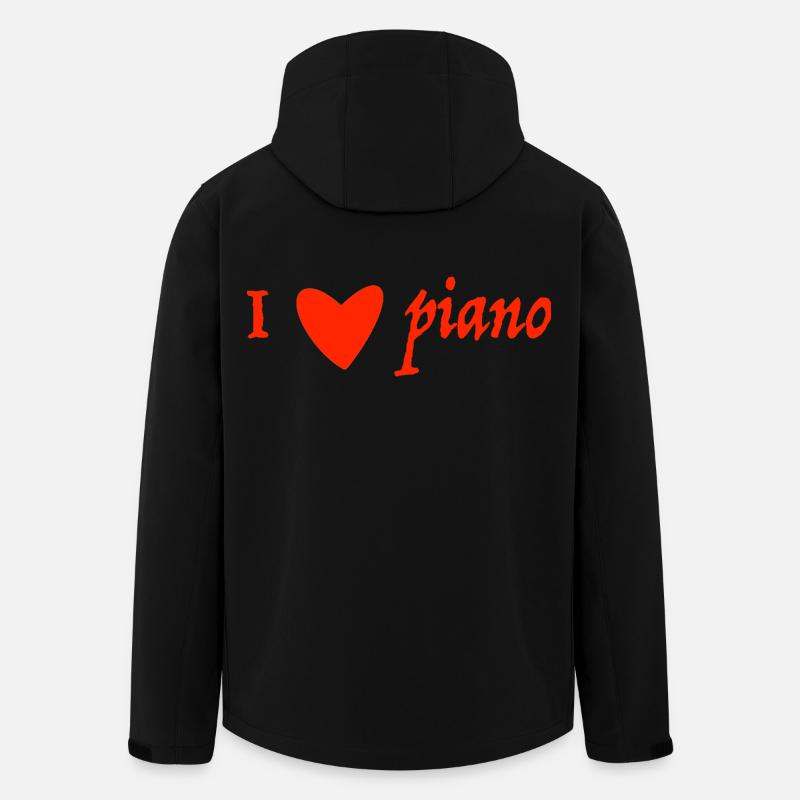 I love piano - Recycelte Männer Softshell-Jacke von Stanley/Stella - Schwarz