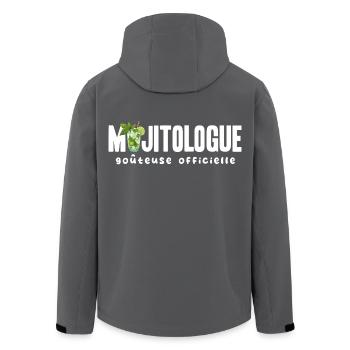 Mojitologue T-shirt Humour Femme Soirée Mojito - Veste softshell homme en polyester recyclé Stanley/Stella - noir - Dos - AI Model Male 185 light (185cm)