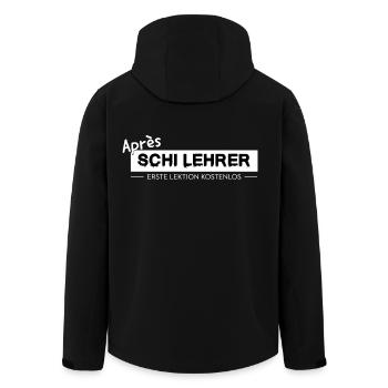 Moniteur d’après-ski – Drôle de dicton d’hiver et de fête - Veste softshell homme en polyester recyclé Stanley/Stella - noir - Dos - AI Model Male 185 light (185cm)