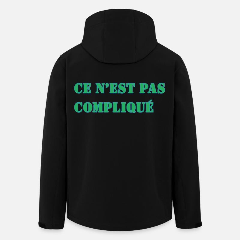 CE N’EST PAS COMPLIQUÉ - Veste softshell homme en polyester recyclé Stanley/Stella - noir