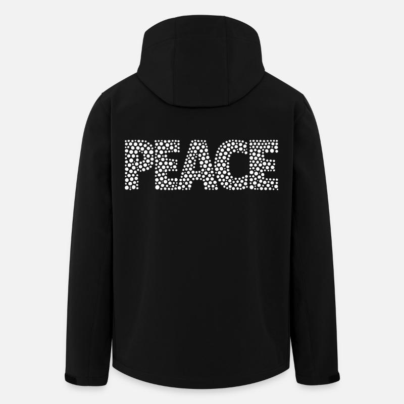 PEACE in Punkten Mosaic - Recycelte Männer Softshell-Jacke von Stanley/Stella - Schwarz