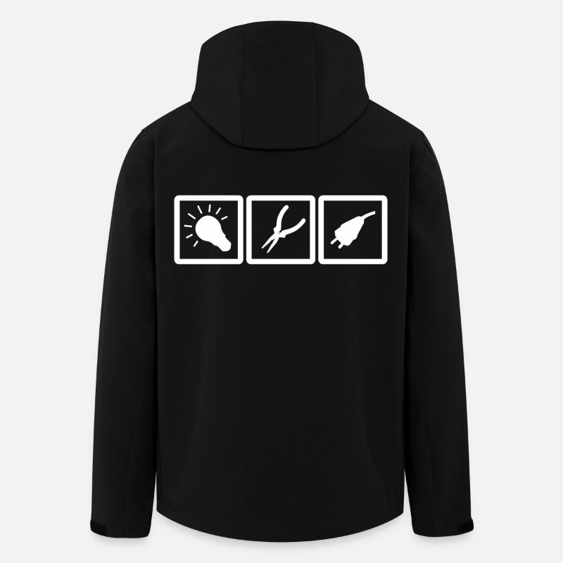 Electrician Tools - Men’s Recycled Softshell Jacket by Stanley/Stella - black