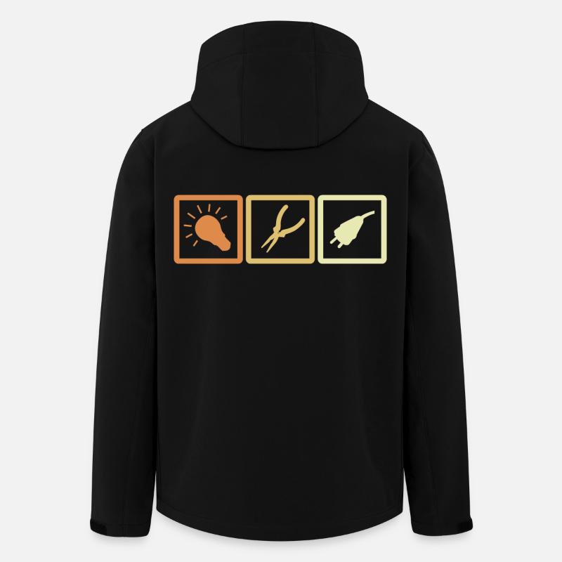 Elektriker Tools - Recycelte Männer Softshell-Jacke von Stanley/Stella - Schwarz