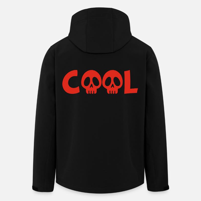 Crâne et cool (rouge) - Veste softshell homme en polyester recyclé Stanley/Stella - noir