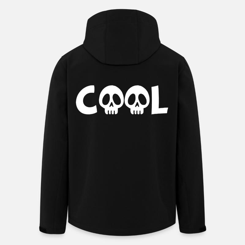 Crâne et cool (blanc) - Veste softshell homme en polyester recyclé Stanley/Stella - noir