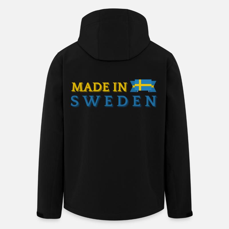 Fabriqué en Suède, fierté suédoise - Veste softshell homme en polyester recyclé Stanley/Stella - noir